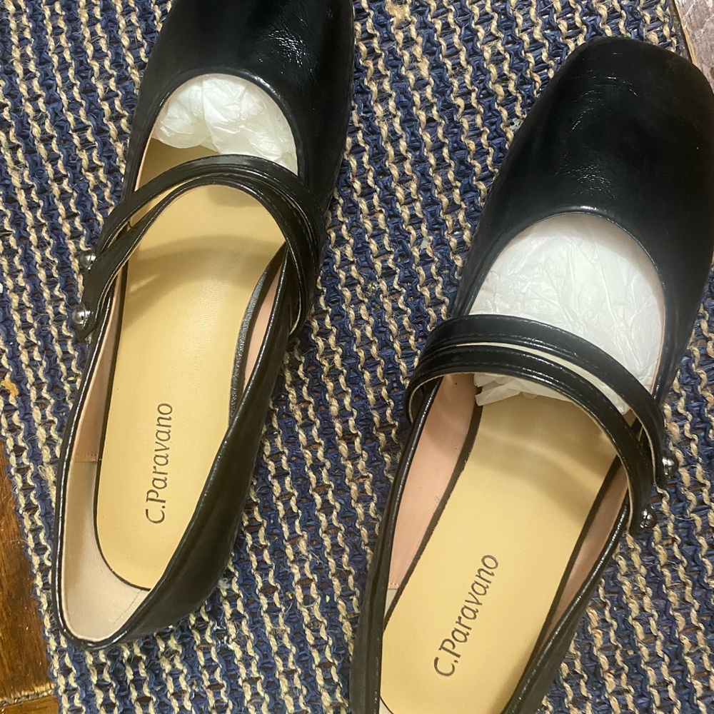 C. Paravano Black Mary Janes Size 7.5 - Picture 5 of 9